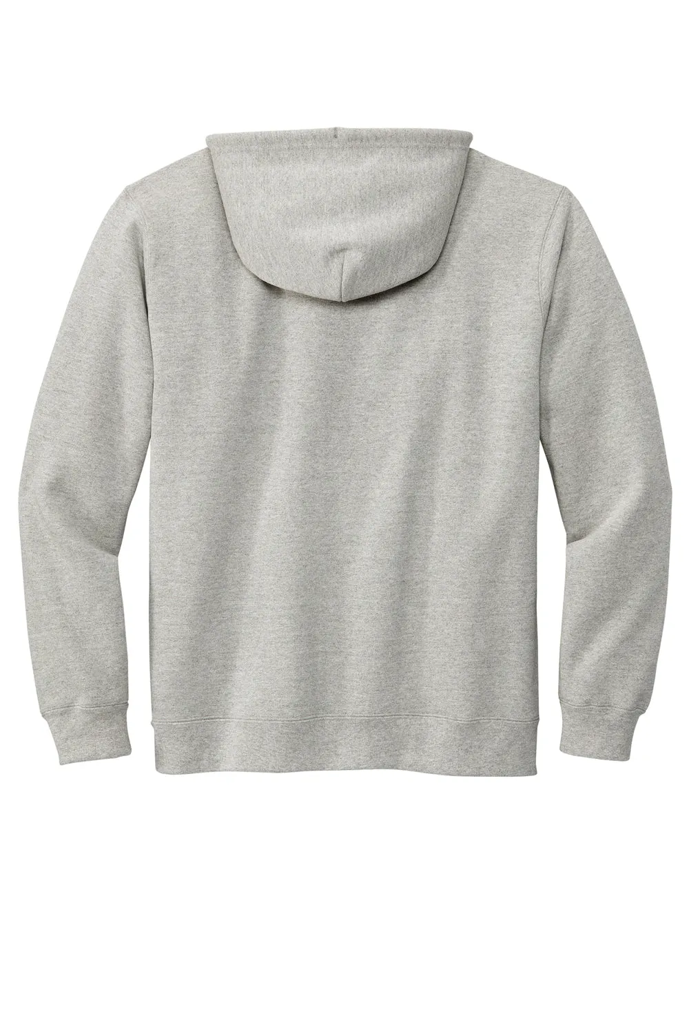 Volunteer Knitwear Mens USA Made Chore Fleece Full Zip Hooded Sweatshirt Hoodie w/ Pockets - Heather Grey