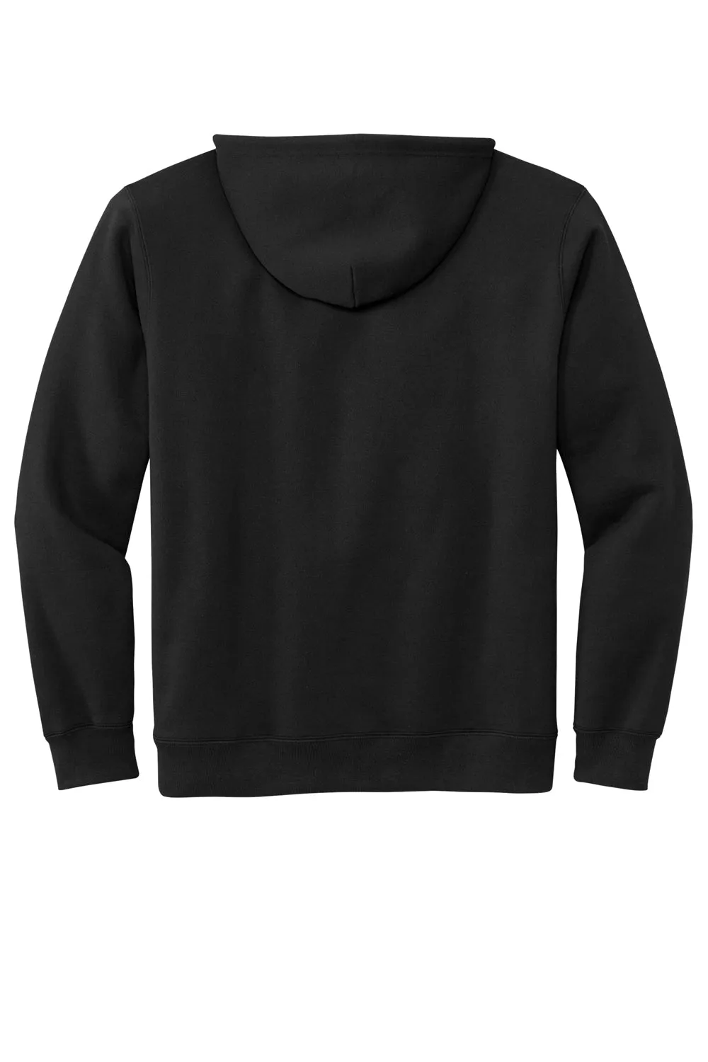 Volunteer Knitwear Mens USA Made Chore Fleece Hooded Sweatshirt Hoodie w/ Pouch Pocket - Deep Black