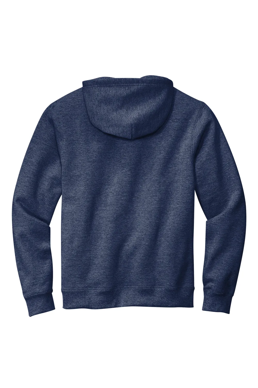 Volunteer Knitwear Mens USA Made Chore Fleece Hooded Sweatshirt Hoodie w/ Pouch Pocket - Heather Strong Navy Blue