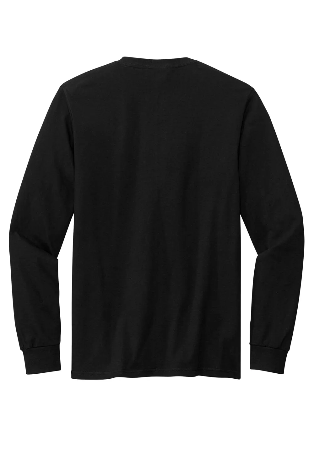 Volunteer Knitwear Mens USA Made Chore Long Sleeve Crewneck T-Shirt - Deep Black Clothing Volunteer-Knitwear