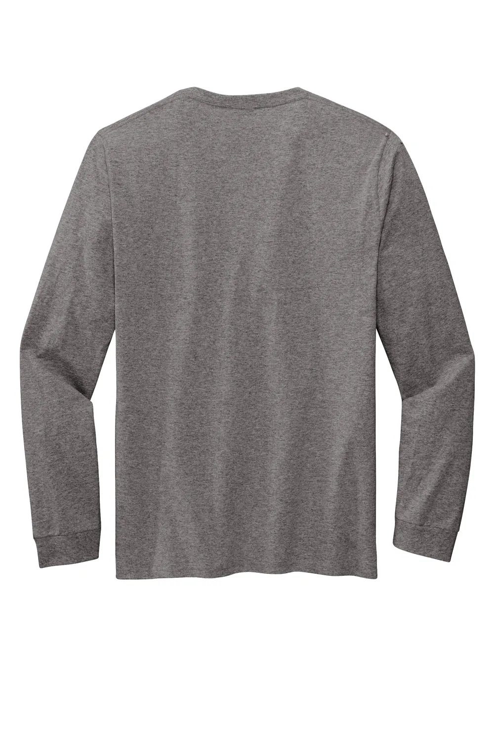 Volunteer Knitwear Mens USA Made Chore Long Sleeve Crewneck T-Shirt - Heather Dark Grey Clothing Volunteer-Knitwear