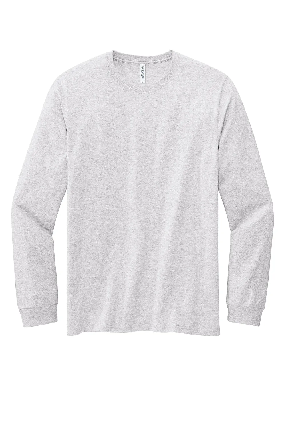 Volunteer Knitwear Mens USA Made Chore Long Sleeve Crewneck T-Shirt - Heather Grey Clothing Volunteer-Knitwear