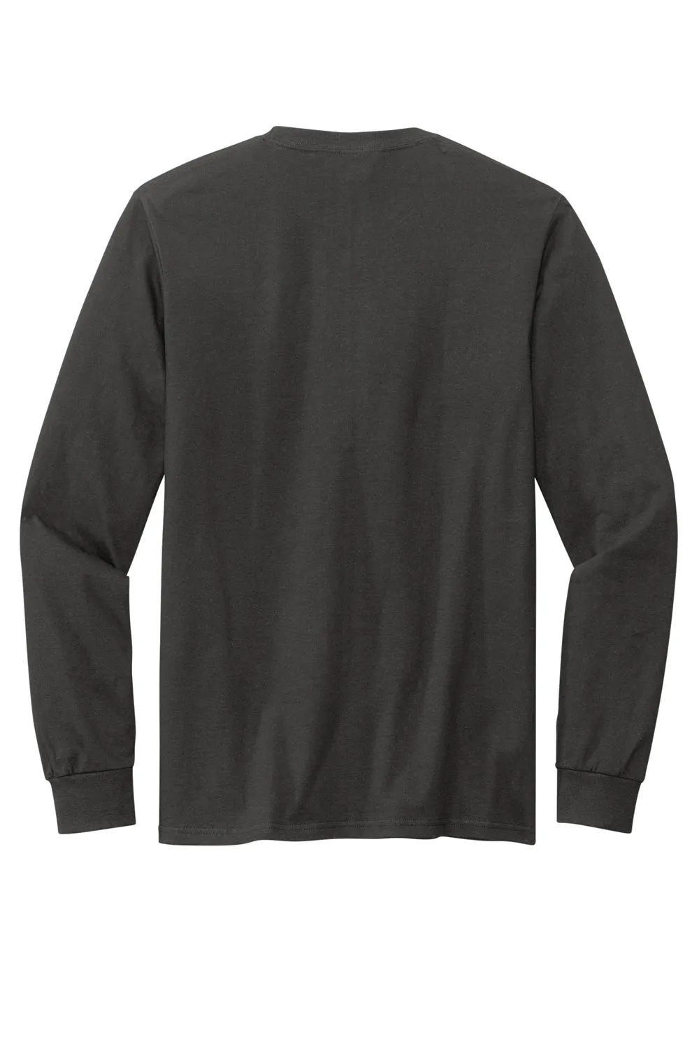 Volunteer Knitwear Mens USA Made Chore Long Sleeve Crewneck T-Shirt - Steel Grey Clothing Volunteer-Knitwear