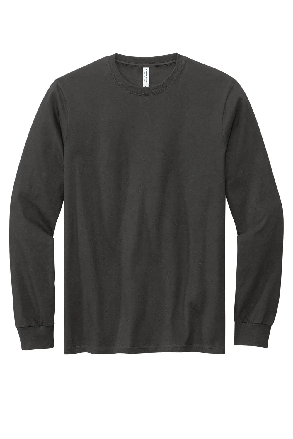 Volunteer Knitwear Mens USA Made Chore Long Sleeve Crewneck T-Shirt - Steel Grey Clothing Volunteer-Knitwear