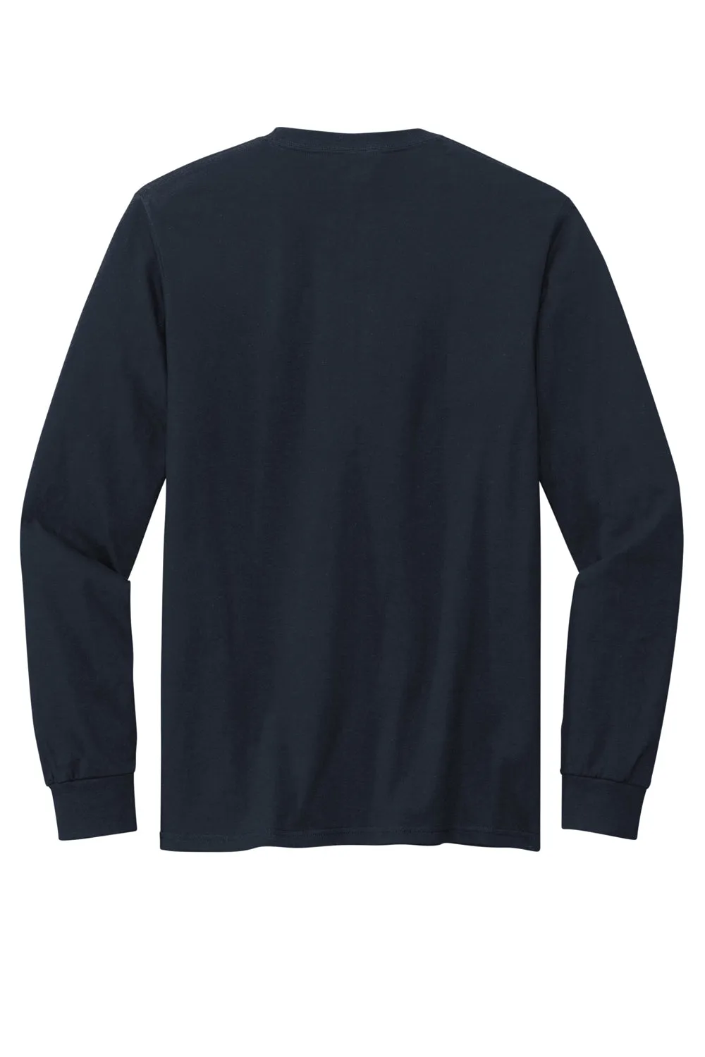 Volunteer Knitwear Mens USA Made Chore Long Sleeve Crewneck T-Shirt - Strong Navy Blue Clothing Volunteer-Knitwear