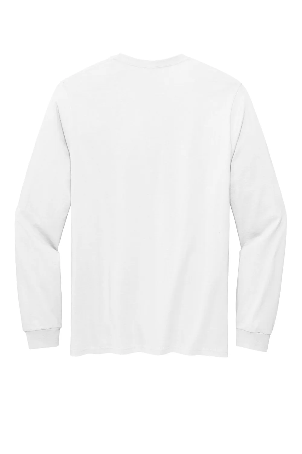 Volunteer Knitwear Mens USA Made Chore Long Sleeve Crewneck T-Shirt - White Clothing Volunteer-Knitwear