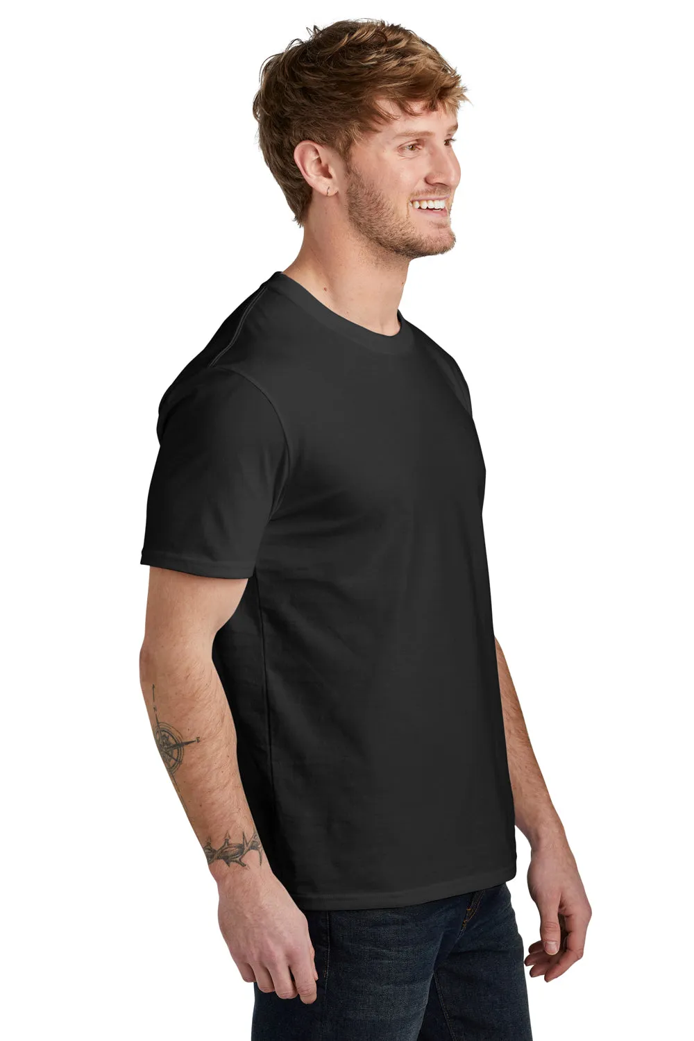 Volunteer Knitwear Mens USA Made Daily Short Sleeve Crewneck T-Shirt - Deep Black Clothing Volunteer-Knitwear