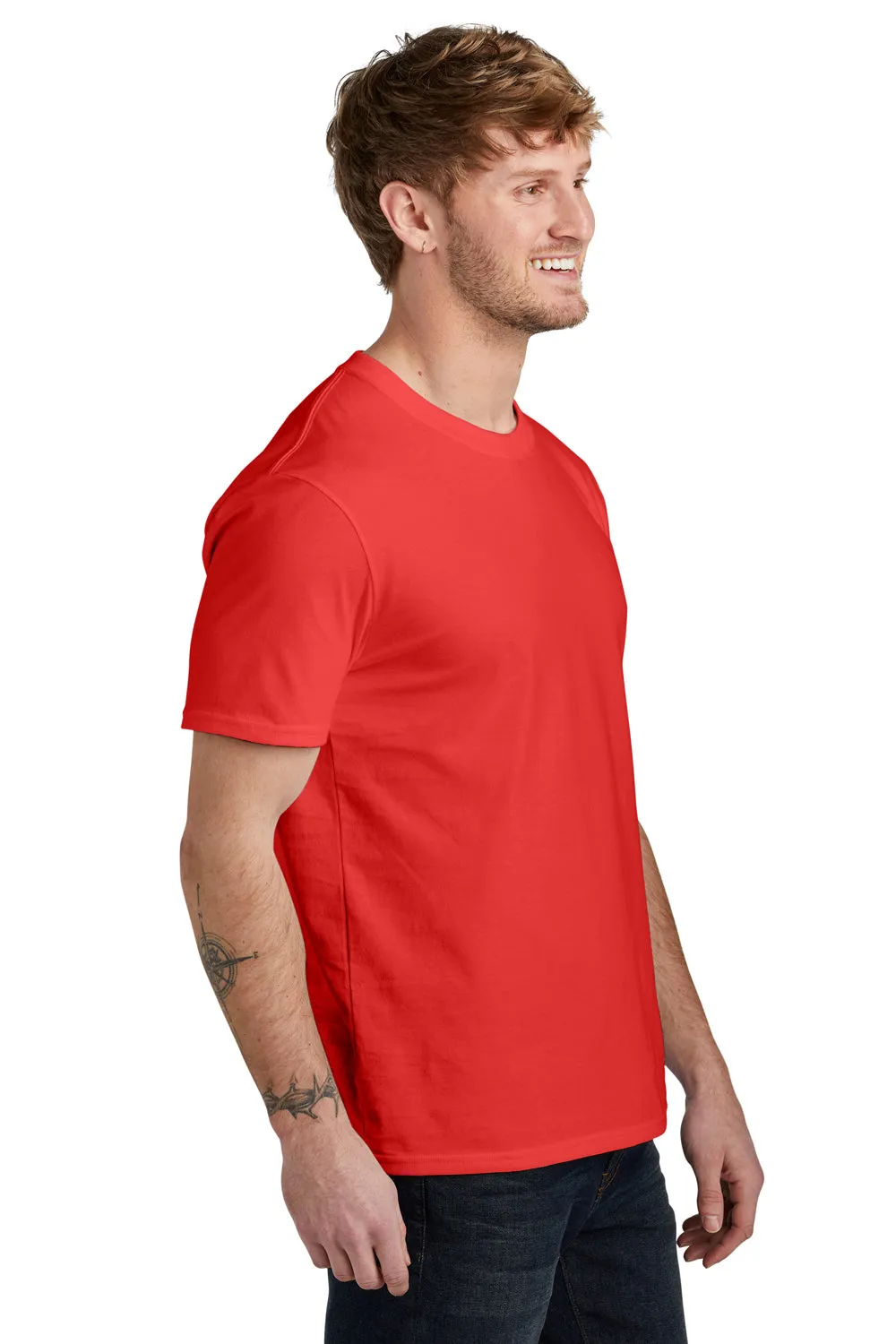 Volunteer Knitwear Mens USA Made Daily Short Sleeve Crewneck T-Shirt - Flag Red Clothing Volunteer-Knitwear