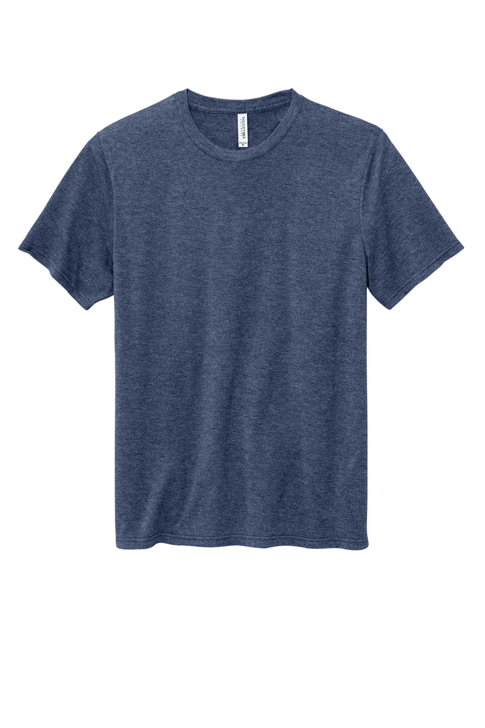 Volunteer Knitwear Mens USA Made Daily Short Sleeve Crewneck T-Shirt - Heather Navy Blue Clothing Volunteer-Knitwear