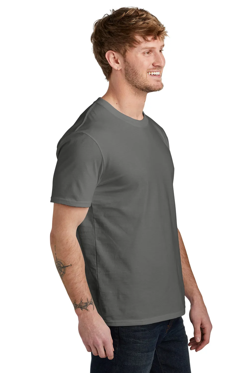 Volunteer Knitwear Mens USA Made Daily Short Sleeve Crewneck T-Shirt - Steel Grey Clothing Volunteer-Knitwear