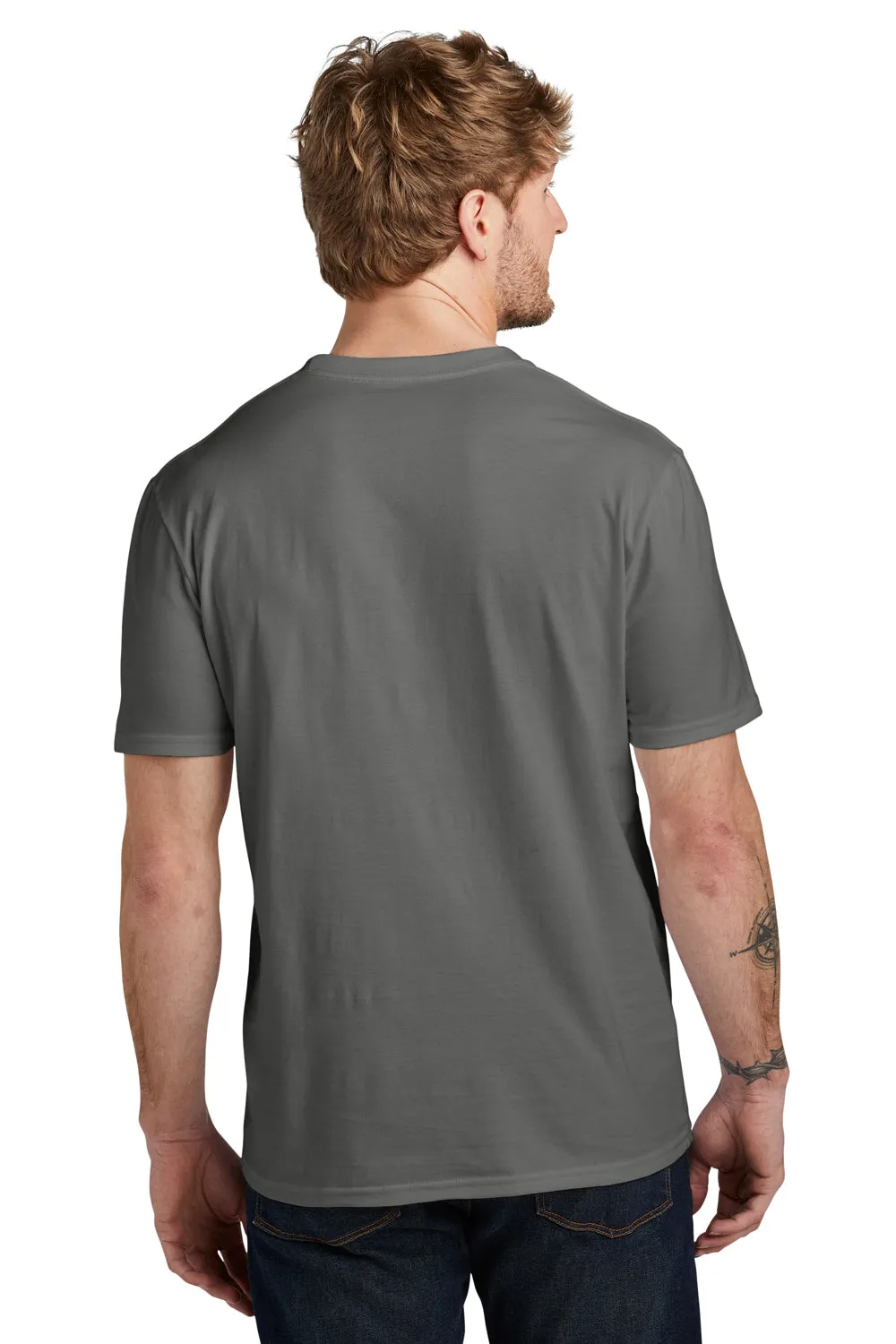 Volunteer Knitwear Mens USA Made Daily Short Sleeve Crewneck T-Shirt - Steel Grey Clothing Volunteer-Knitwear