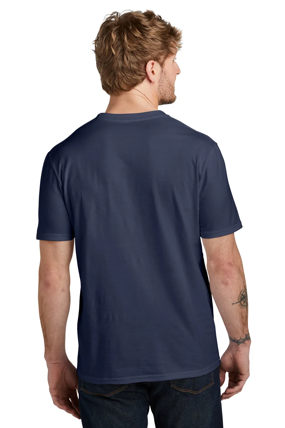 Volunteer Knitwear Mens USA Made Daily Short Sleeve Crewneck T-Shirt - Strong Navy Blue Clothing Volunteer-Knitwear