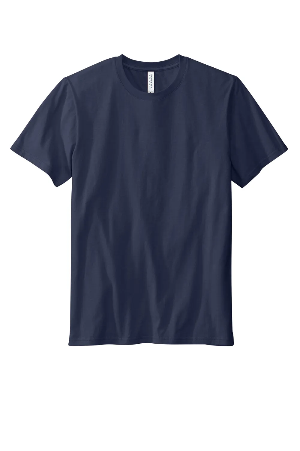 Volunteer Knitwear Mens USA Made Daily Short Sleeve Crewneck T-Shirt - Strong Navy Blue Clothing Volunteer-Knitwear