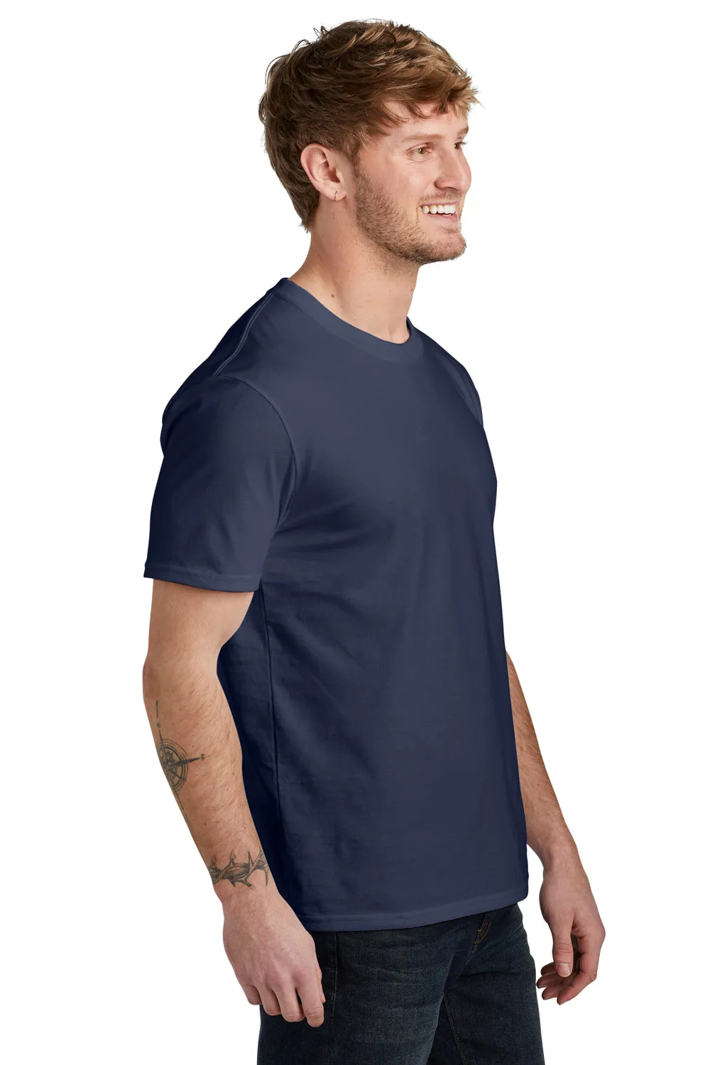 Volunteer Knitwear Mens USA Made Daily Short Sleeve Crewneck T-Shirt - Strong Navy Blue Clothing Volunteer-Knitwear