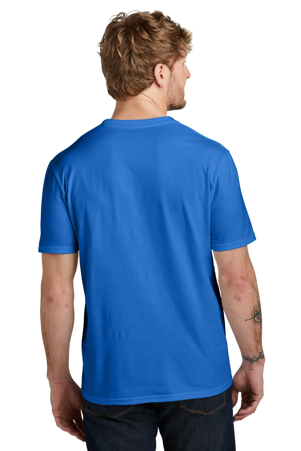 Volunteer Knitwear Mens USA Made Daily Short Sleeve Crewneck T-Shirt - True Royal Blue Clothing Volunteer-Knitwear