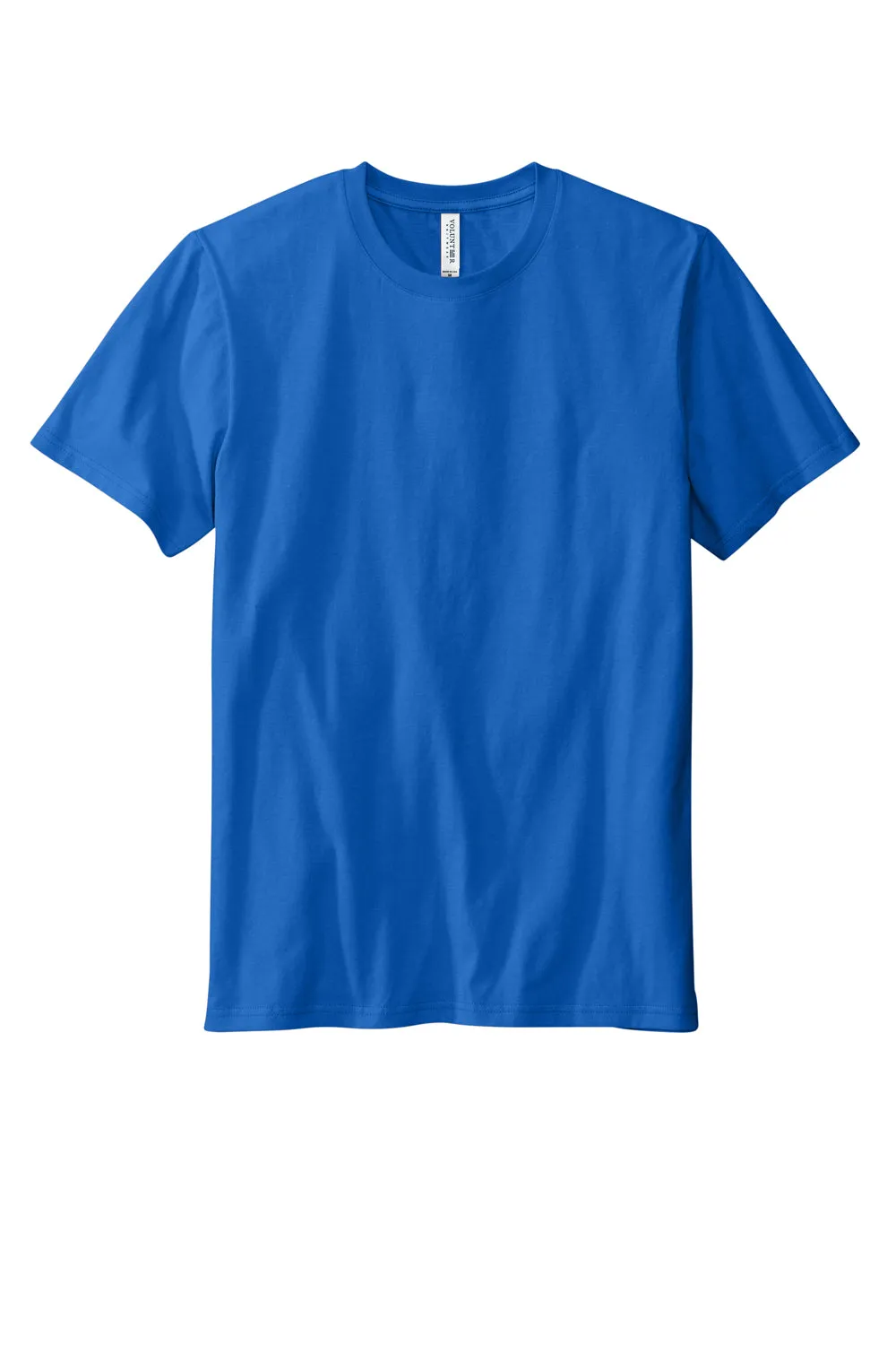 Volunteer Knitwear Mens USA Made Daily Short Sleeve Crewneck T-Shirt - True Royal Blue Clothing Volunteer-Knitwear