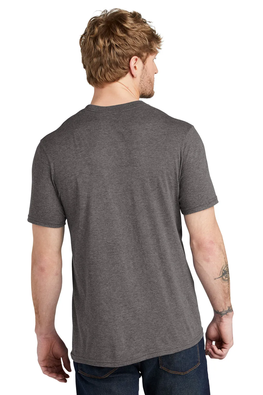 Volunteer Knitwear Mens USA Made Short Sleeve Crewneck T-Shirt - Heather Steel Grey Clothing Volunteer-Knitwear