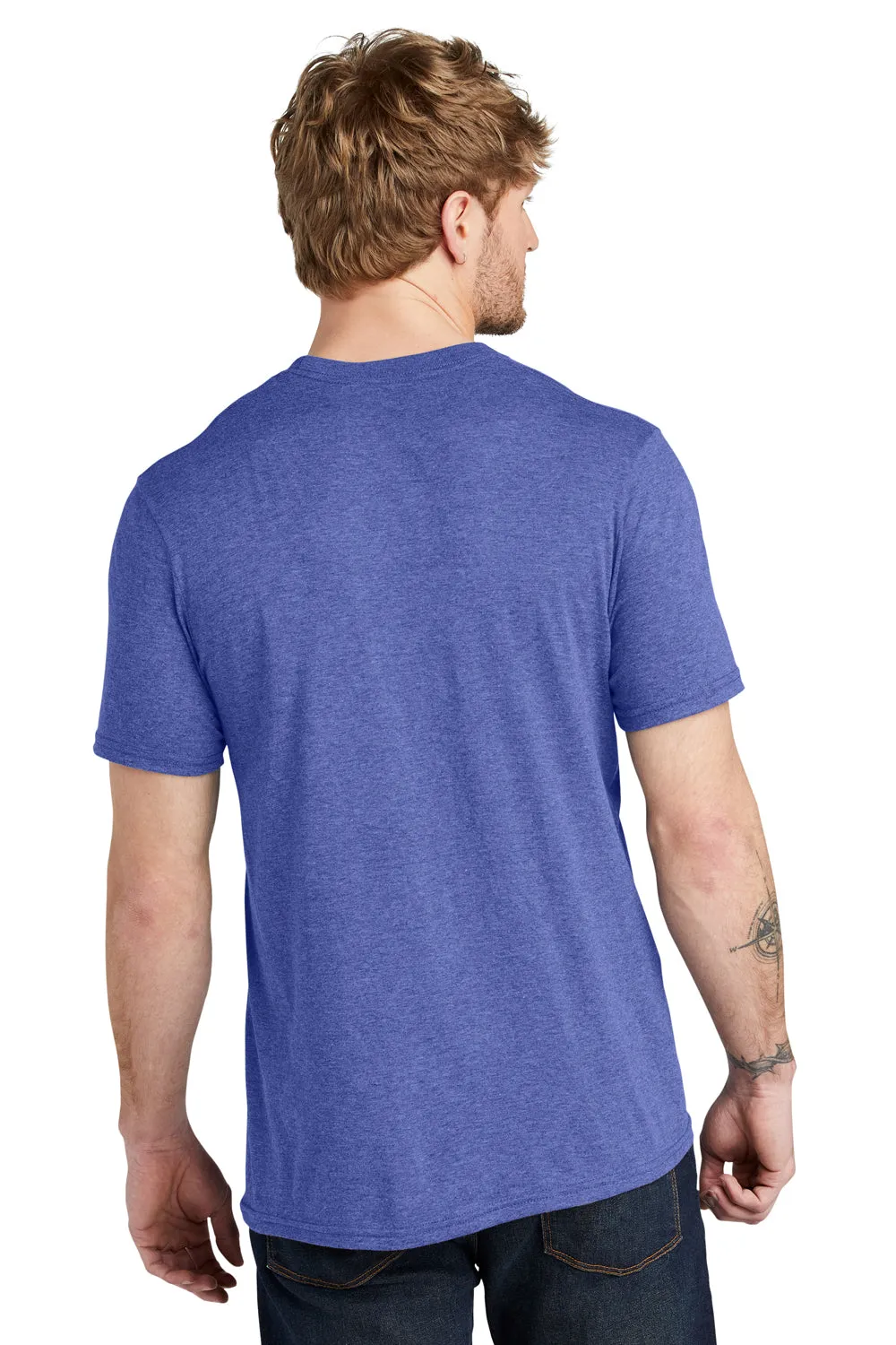 Volunteer Knitwear Mens USA Made Short Sleeve Crewneck T-Shirt - Heather True Royal Blue Clothing Volunteer-Knitwear