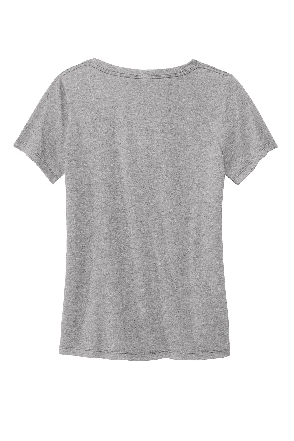 Volunteer Knitwear Womens USA Made Daily Short Sleeve V-Neck T-Shirt - Heather Grey Clothing Volunteer-Knitwear