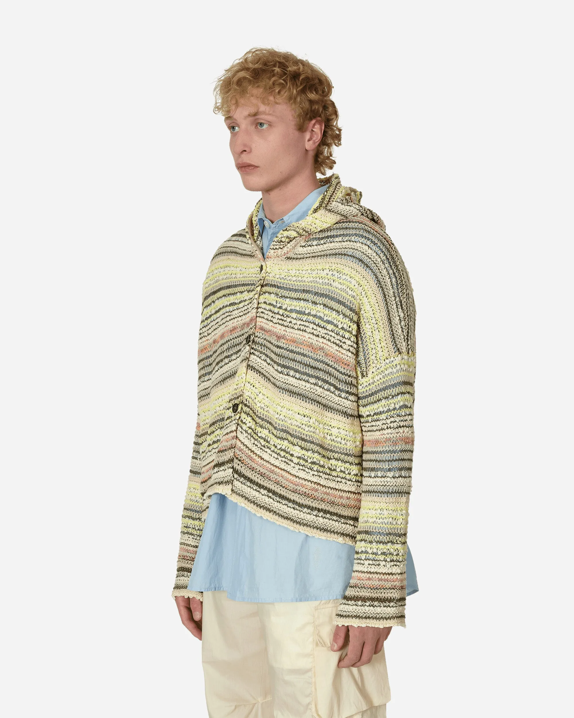 Warp Hooded Cardigan Light Sand