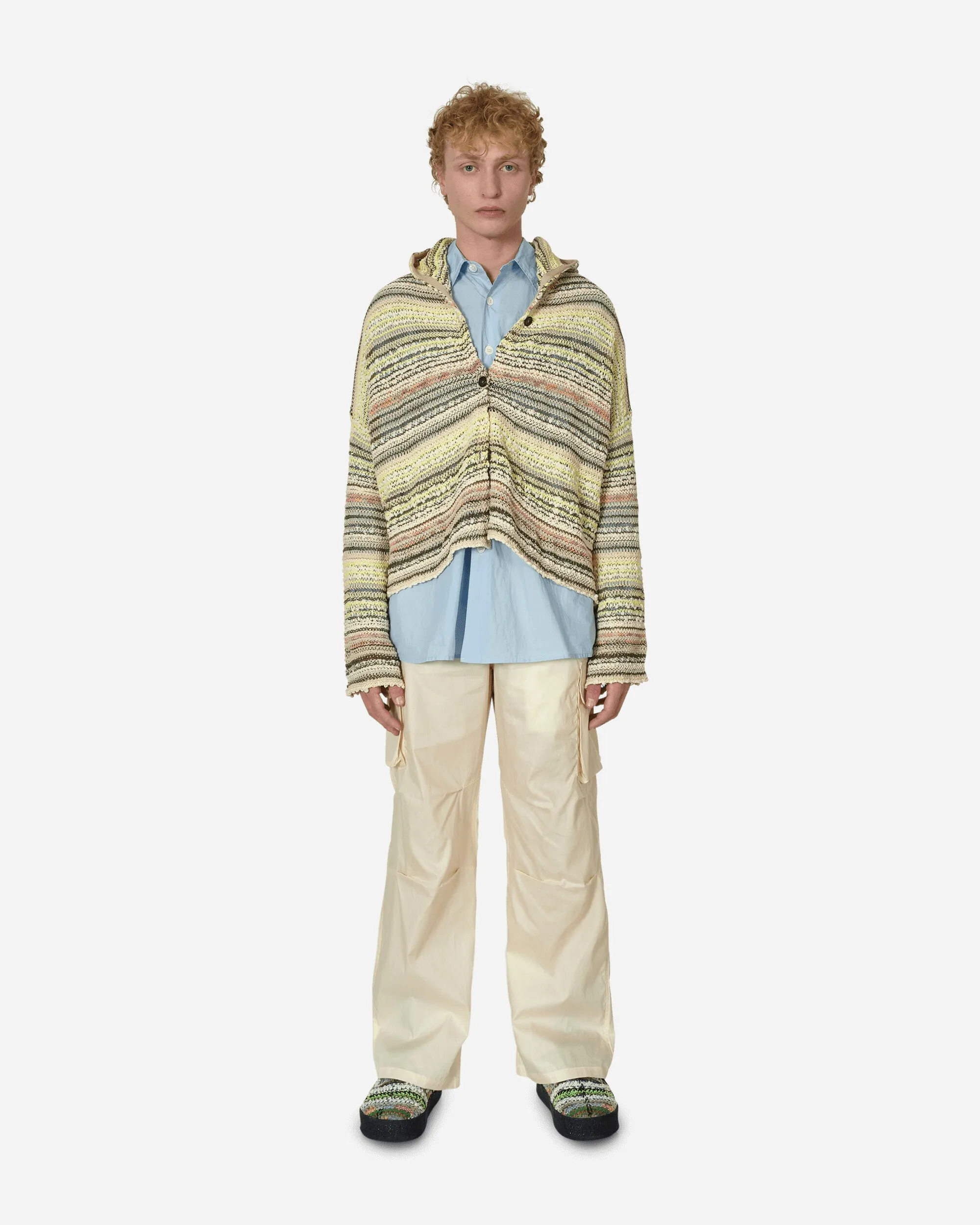 Warp Hooded Cardigan Light Sand