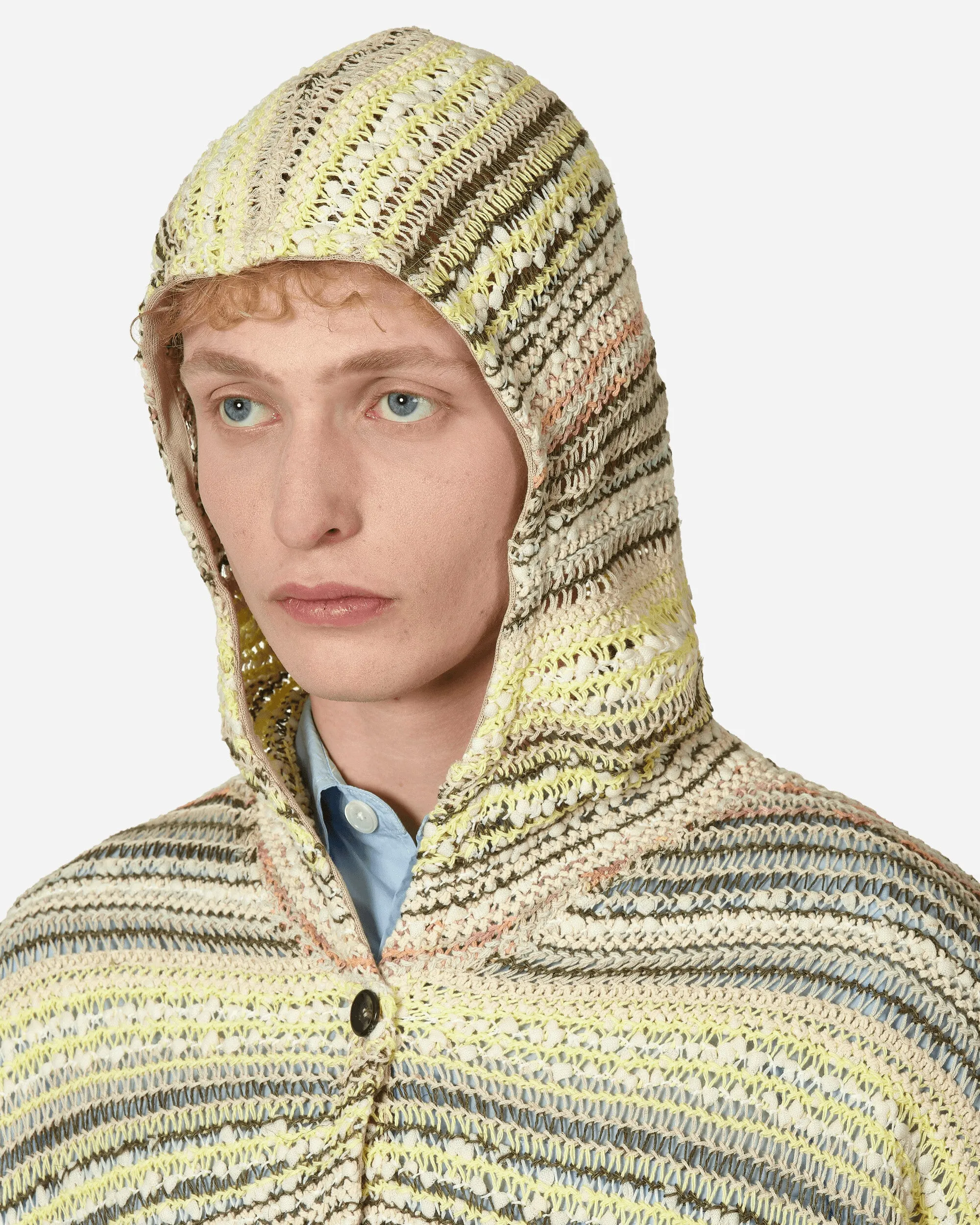 Warp Hooded Cardigan Light Sand