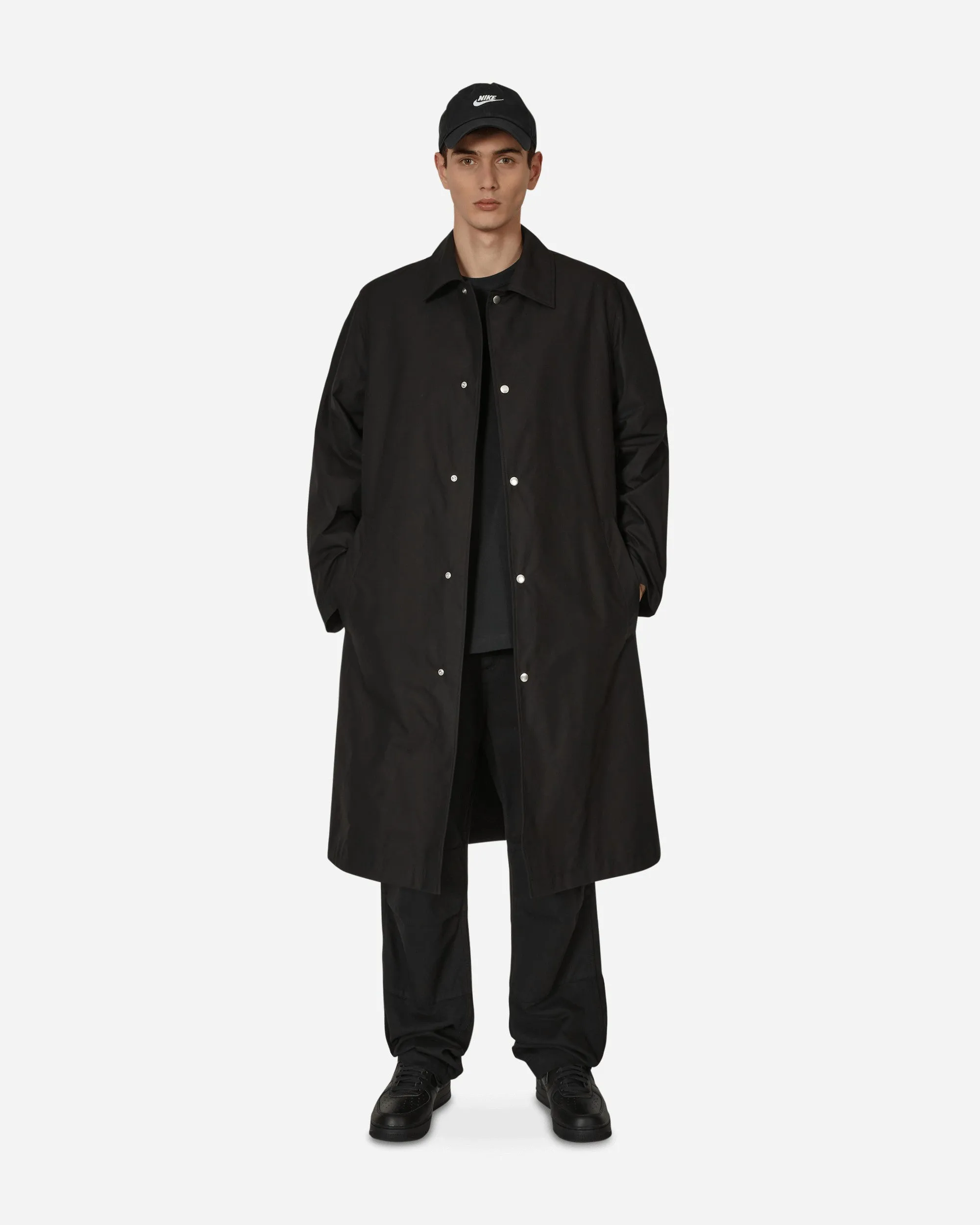 Water-Repellent Cotton Coat Black