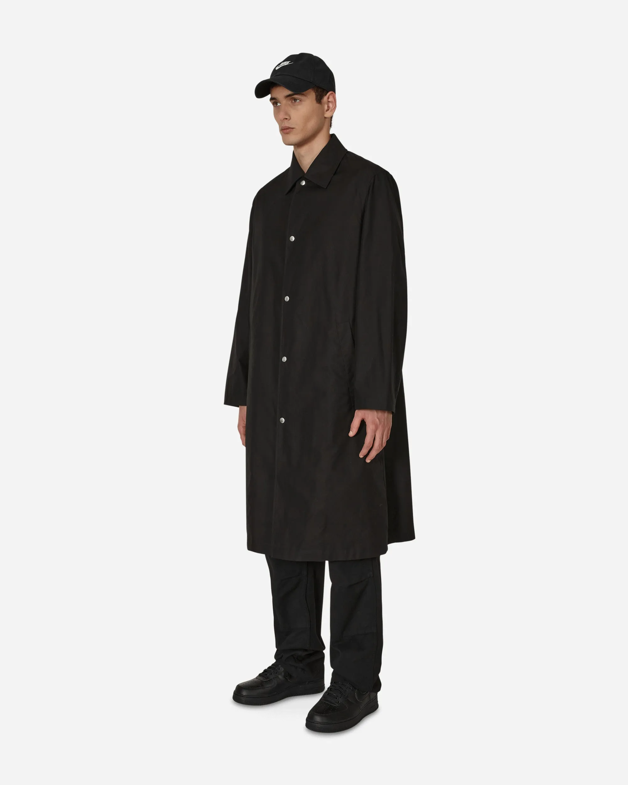 Water-Repellent Cotton Coat Black