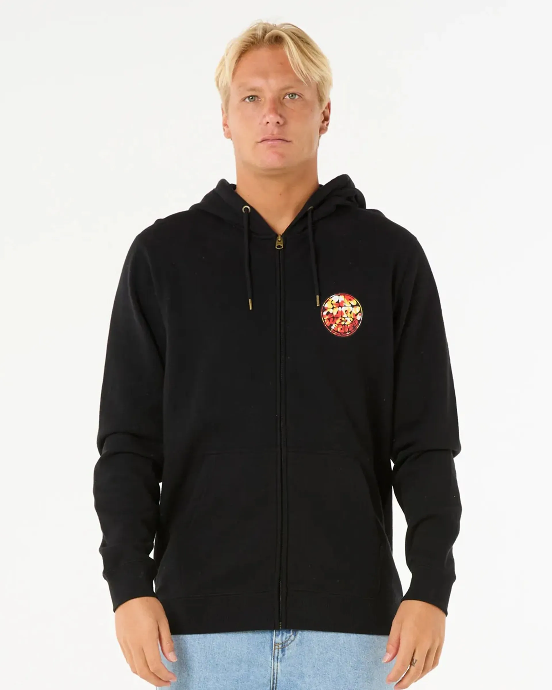 Wettie Passage Icon Zip Through Hoodie - Black