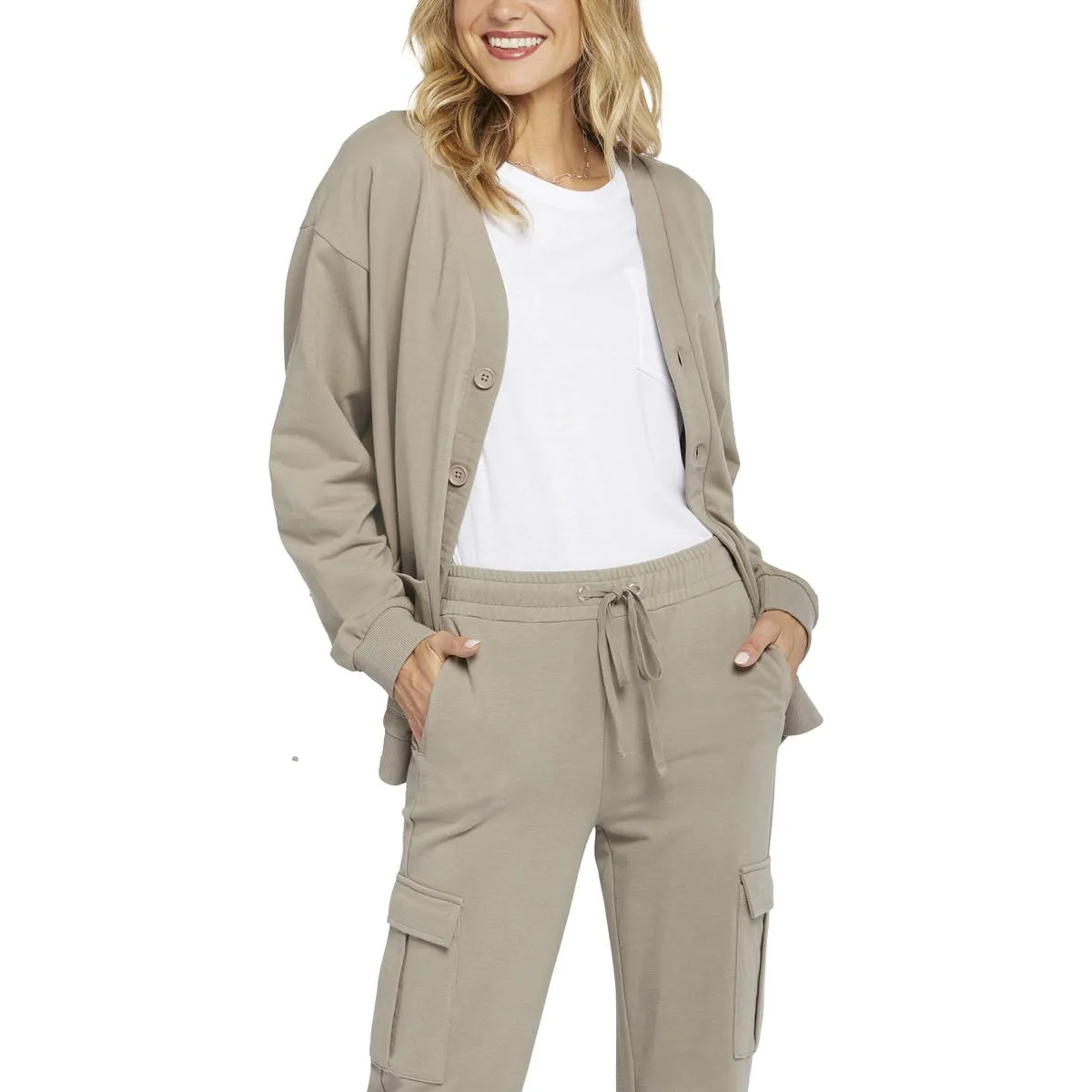 Womens Button Cotton Cardigan Sweater