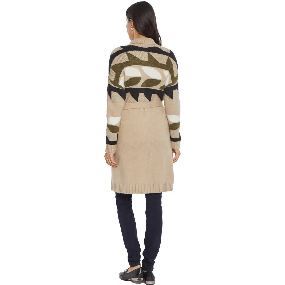 Womens Fair Isle Knit Cardigan Sweater