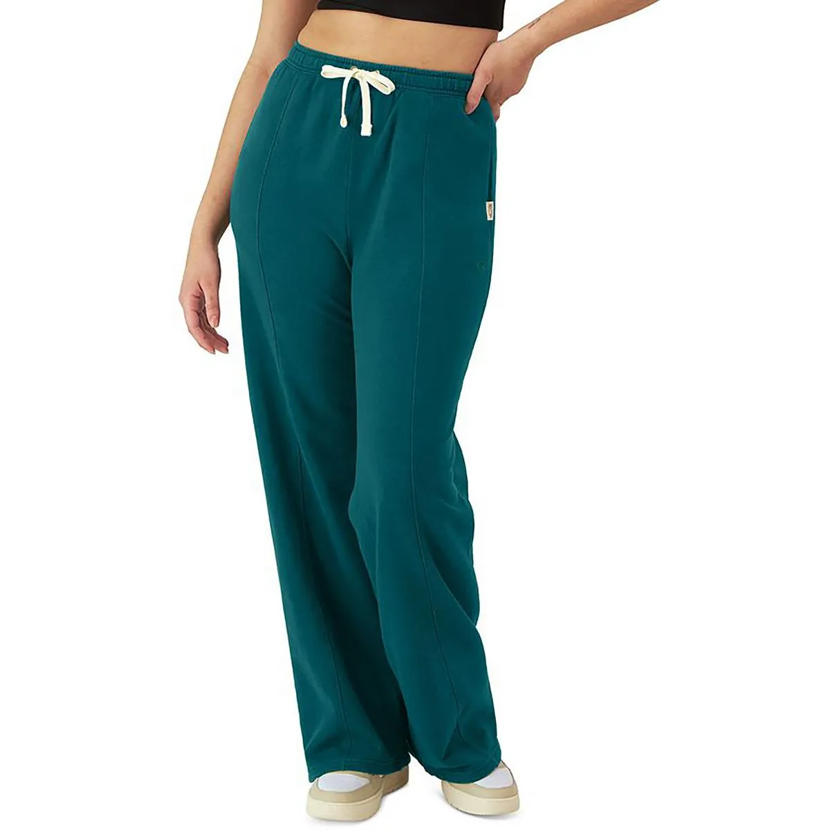 Womens Fleece Wide Leg Sweatpants