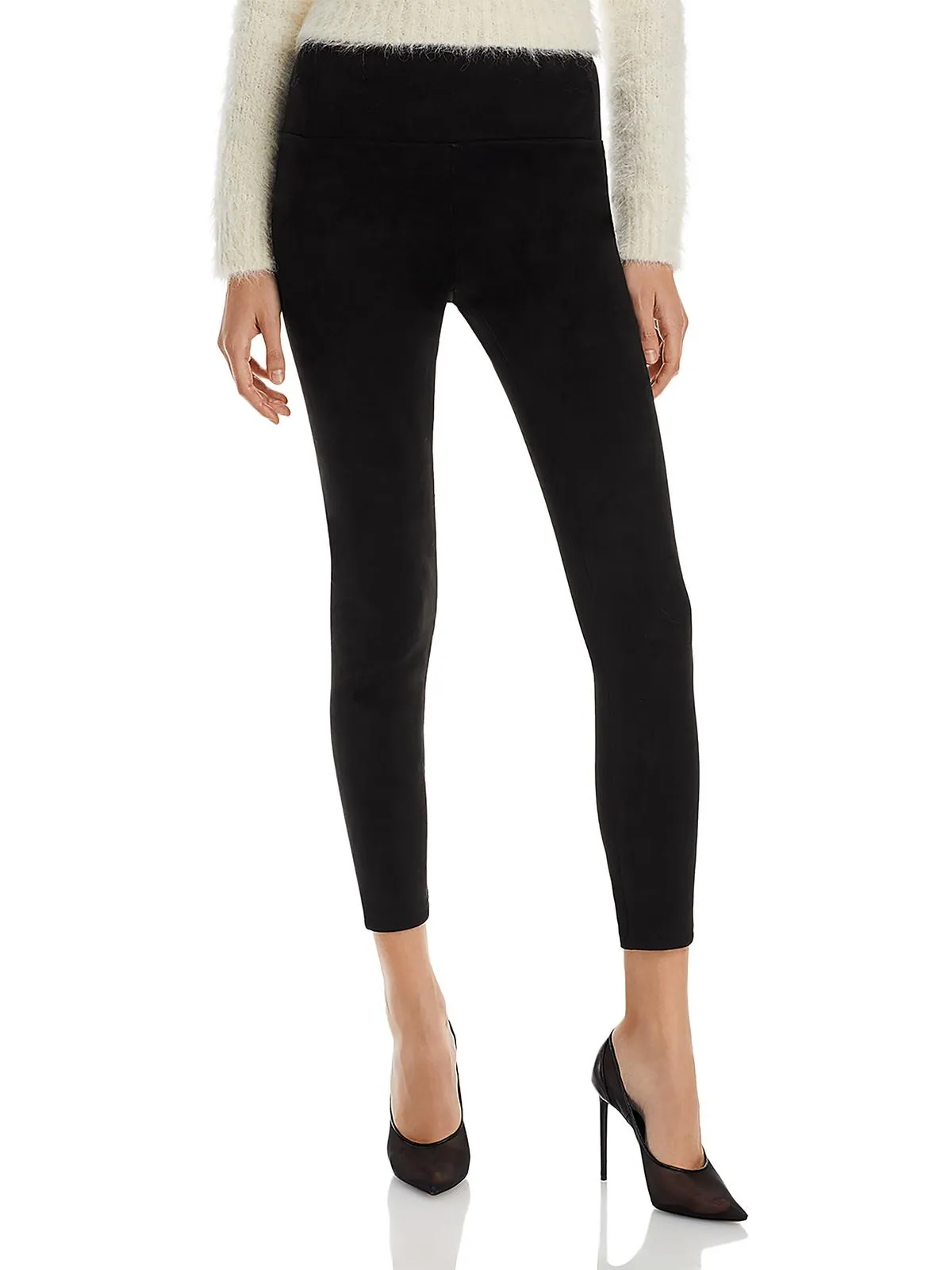 Womens High Rise Cropped Skinny Pants