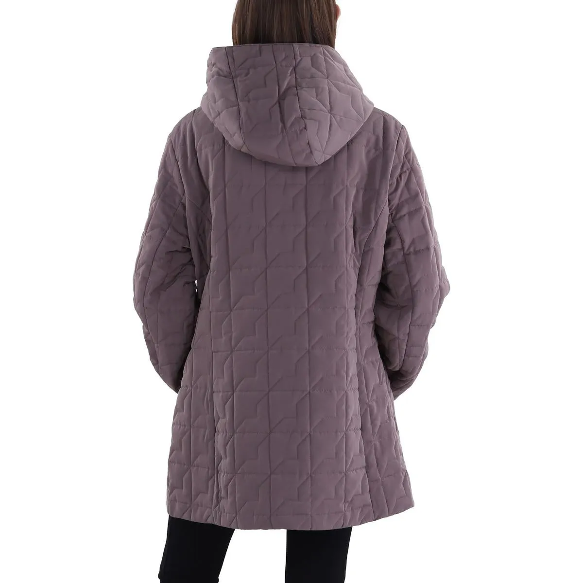 Womens Hooded Lightweight Quilted Coat