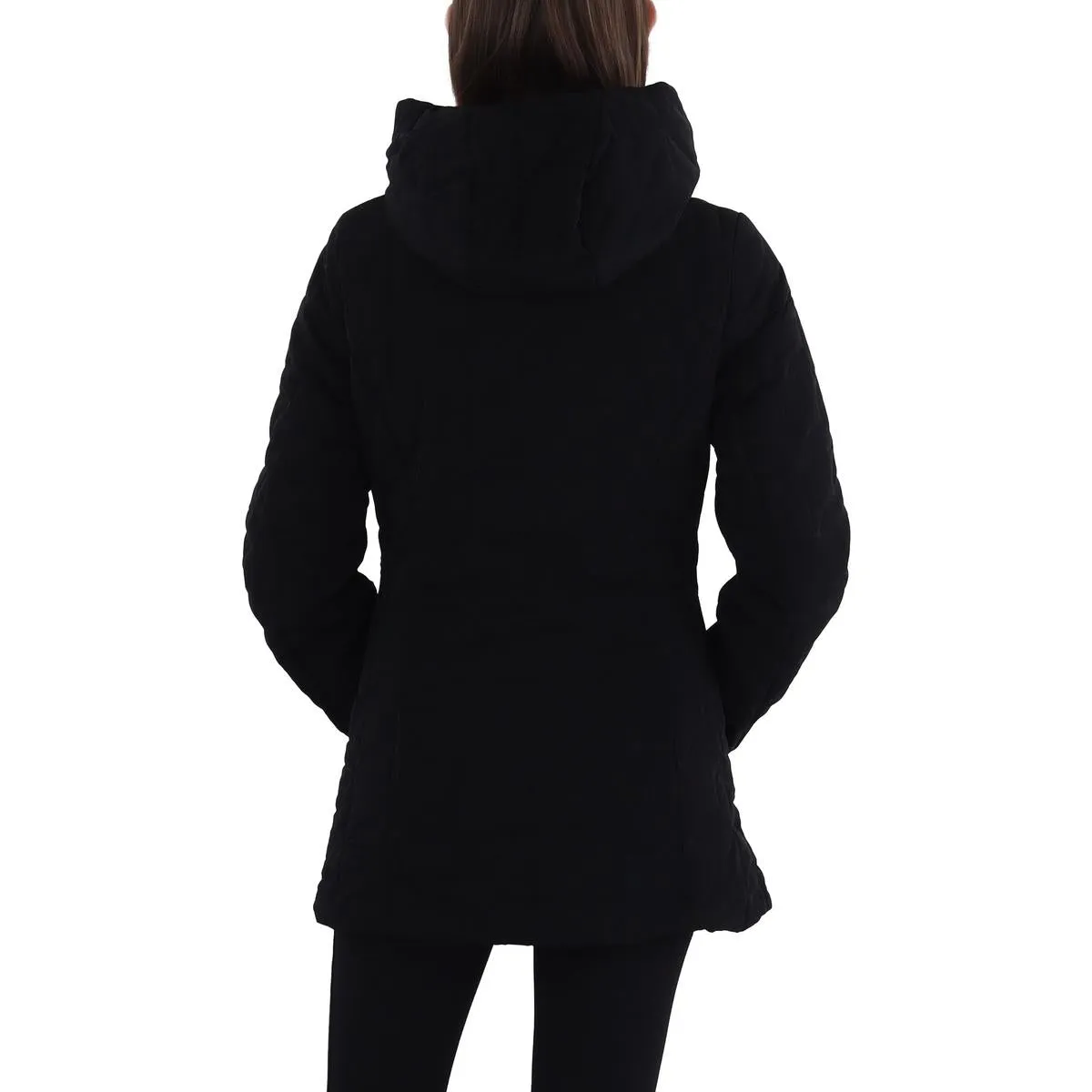 Womens Hooded Lightweight Quilted Coat