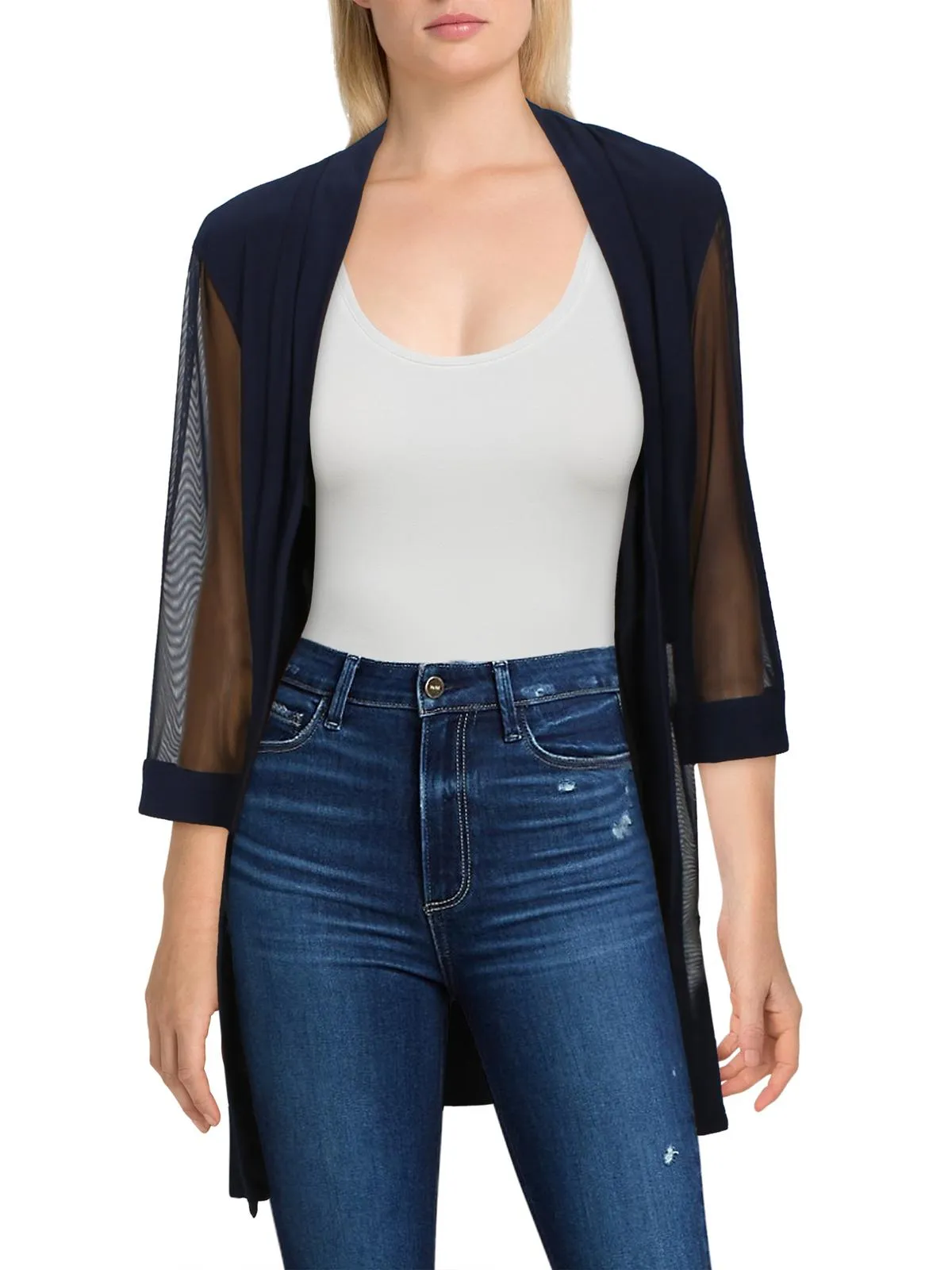 Womens Illusion 3/4 Sleeves Jacket