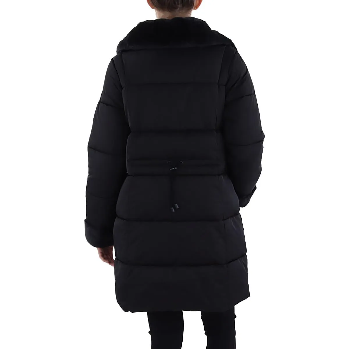 Womens Insulated Faux Fur Trim Puffer Jacket