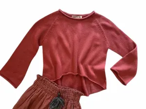 Women's Knit Sweater In Berry