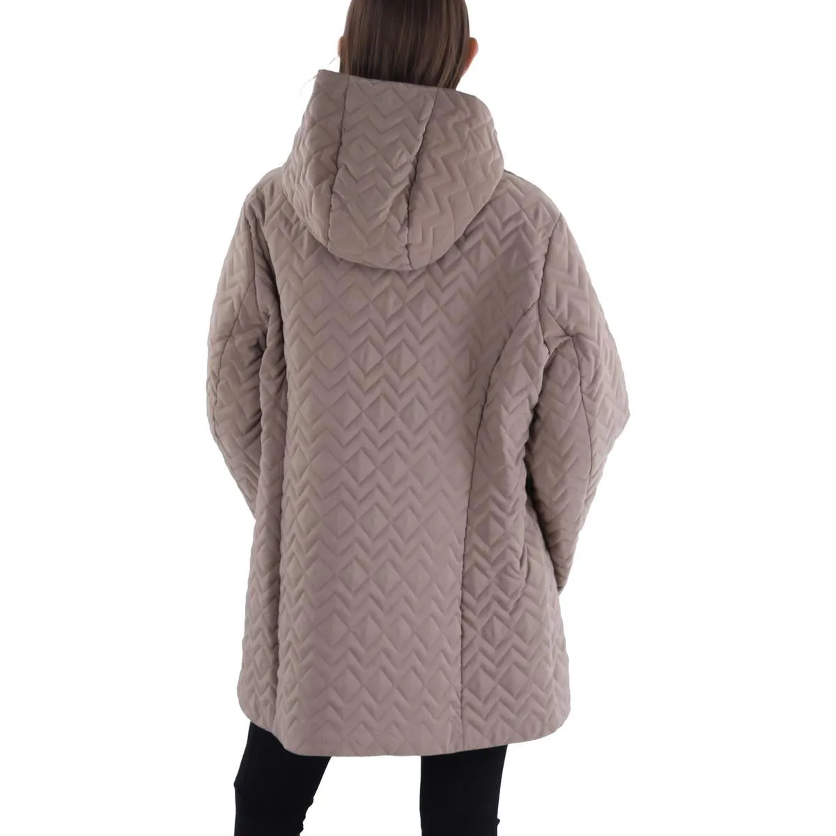 Womens Lightweight Hooded Quilted Coat