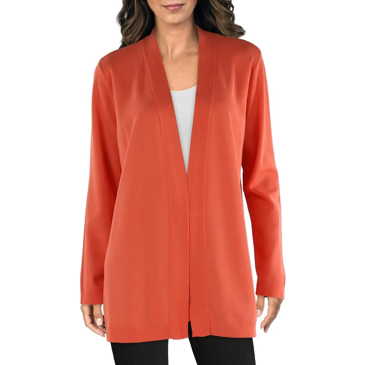 Womens Open Front Long Sleeve Cardigan Sweater
