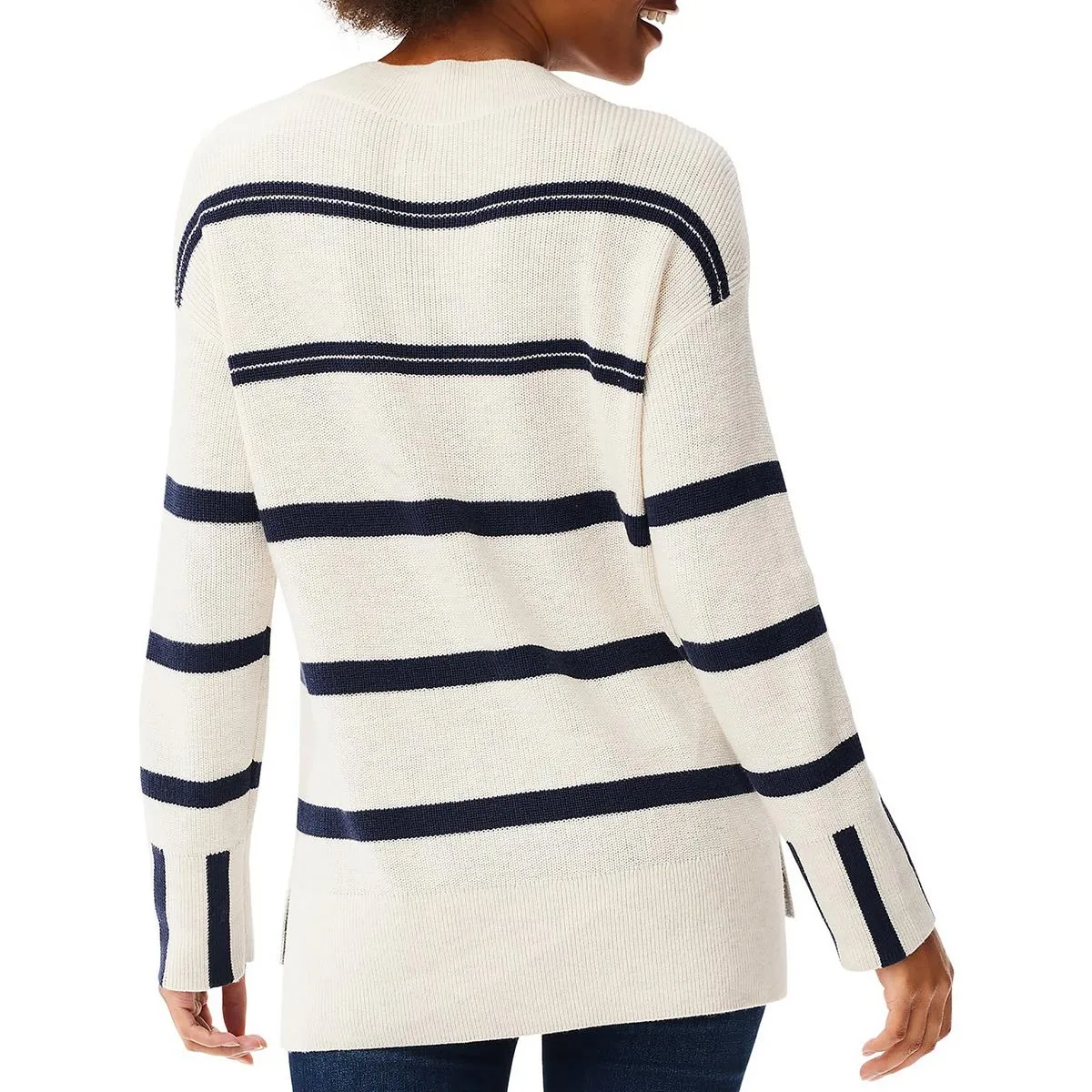 Womens Ribbed Casual Pullover Sweater