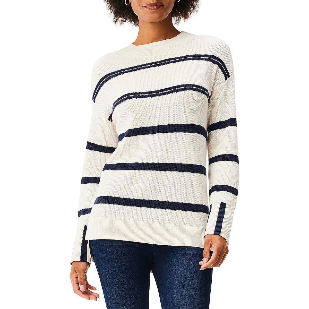 Womens Ribbed Casual Pullover Sweater