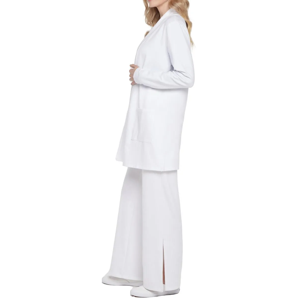 Womens Solid Polyester Cardigan Sweater