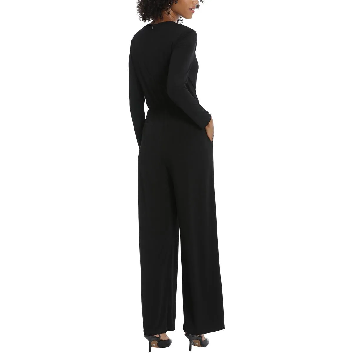 Womens V-Neck Casual Jumpsuit