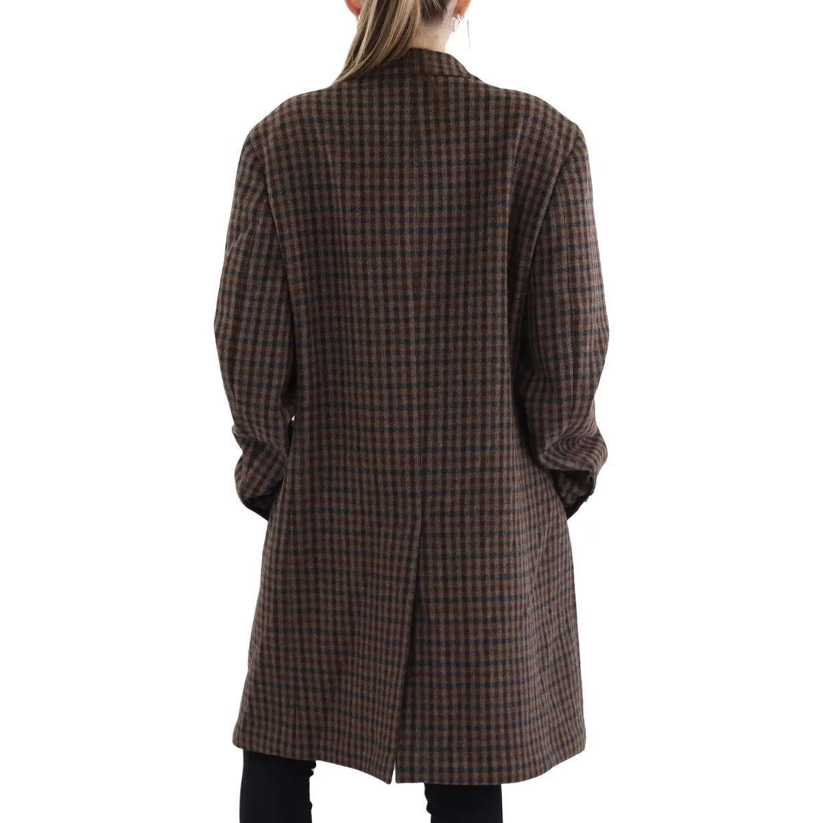 Womens Virgin Wool Blend Long Wool Coat