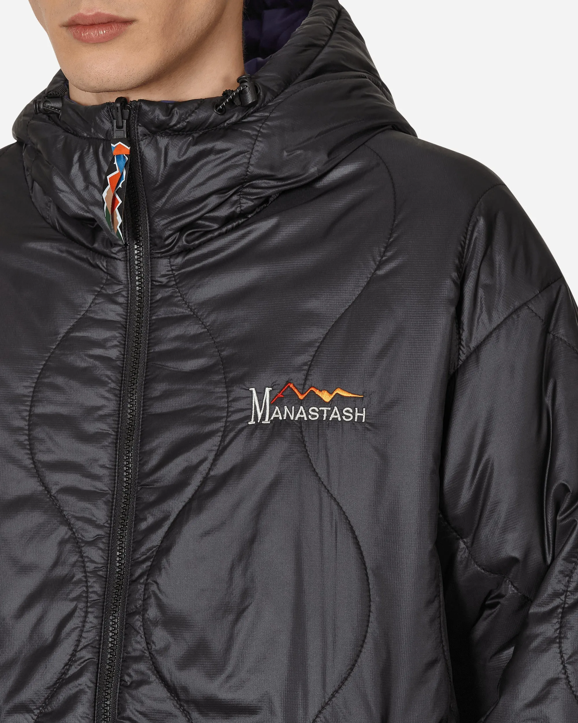 Y2K Reversible Hooded Jacket Black